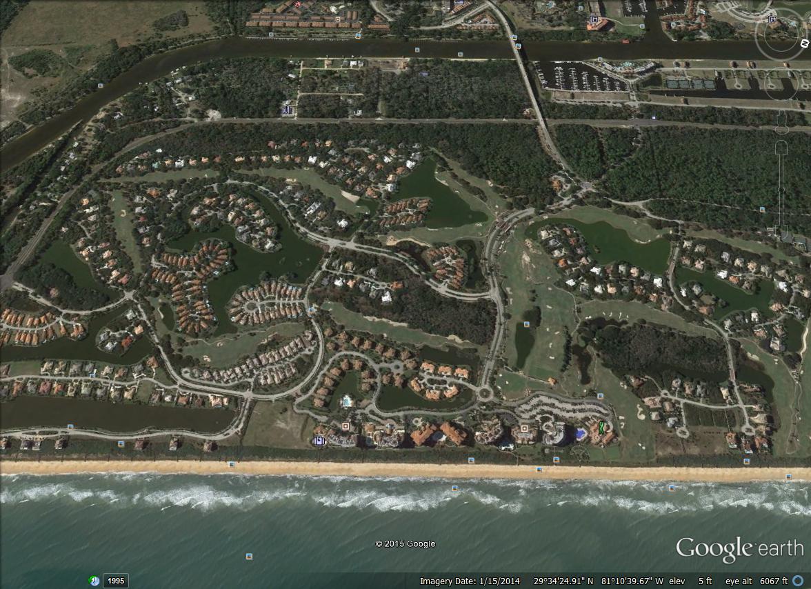 Hammock Dunes, Palm Coast, FL - Google Earth